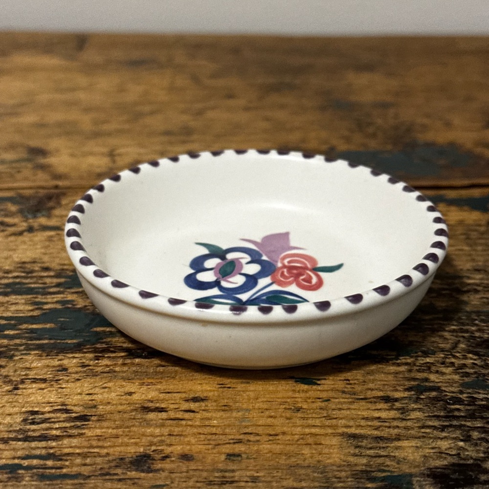 Handcrafted Floral Ceramic Accent Dish